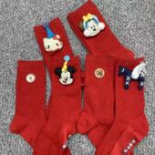 点纱卡通公仔马年红袜子女钮扣玩偶AB款 2025冬季 新款 本命年中筒袜