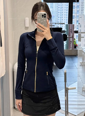 现Lulu同款Define Nulu Jacket女士长款立领修身远动瑜伽夹克外套