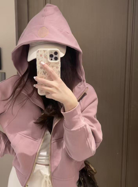 现lulu同款 Scuba宽松全拉链连帽卫衣女士运动休闲瑜伽服保暖外套