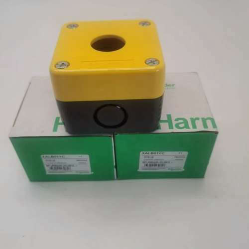 请询价；原装正品施耐德电气XALB01YC按钮盒，黄色外壳黑色底部，