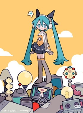 初音未来 odds&ends 积雨云涂鸦 明信片套组 同人制品