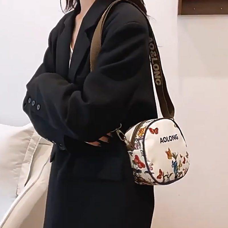 傲隆森系小圆包蝴蝶花图案女式单肩斜挎手机证件钥匙逛街小背包潮,箱包皮具/热销女包/男包,通用款女包,淘宝优惠券,粉丝福利购,淘宝优惠卷
