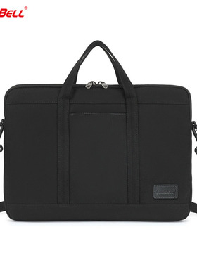 cool bell时尚大容量手提电脑包单肩男女薄款简约商务防震防水笔记本电脑包黑色灰色紫色绿色粉色办公电脑包