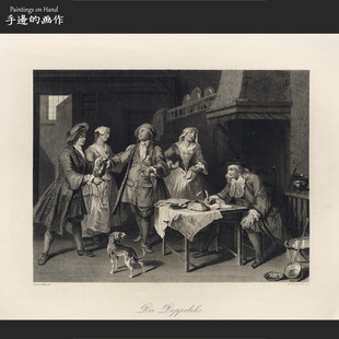 欧洲19世纪原版雕刻版画怀旧艺术老物件/PAYNE'S UNIVERSUM/农舍