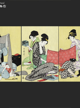 日本浮世绘原版木刻版画装饰画