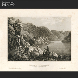 欧洲19世纪原版雕刻版画艺术老物/PAYNE'S UNIVERSUM/圣尼古拉碑