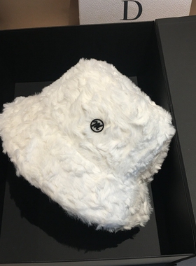 新款女秋冬毛茸茸白色渔夫帽子保暖加厚时尚盆帽显脸小水桶帽时尚