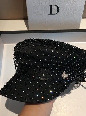 新款英伦贝雷帽子女秋冬韩版百搭八角帽报童帽时尚平顶画家帽时尚