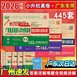 正版 2026 广东重点名校小升初 mk 密考真题卷 88 套 人教版语文数学英语 十大名校分班真卷 六年级总复习必刷题广州深圳东莞详解