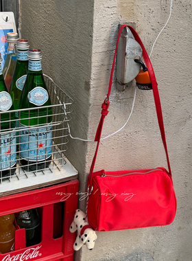 cosy zing 韩系百搭尼龙小方包可调节单肩腋下手提包