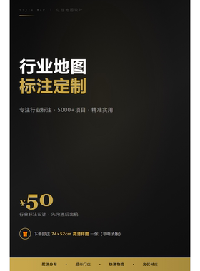 专业打印高清定制地图行业标注