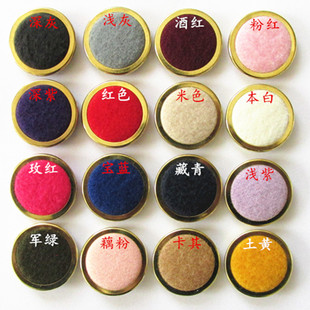 圆形新款女昵大衣羊绒风衣外套装饰扣子手工包布毛昵绒布纽扣