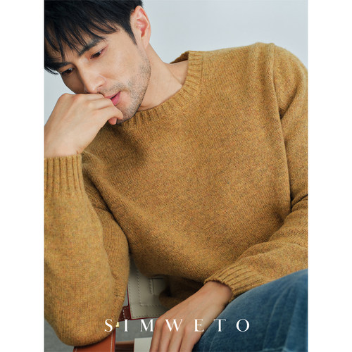 【100%羊毛】7针彩点纱肌理毛衣