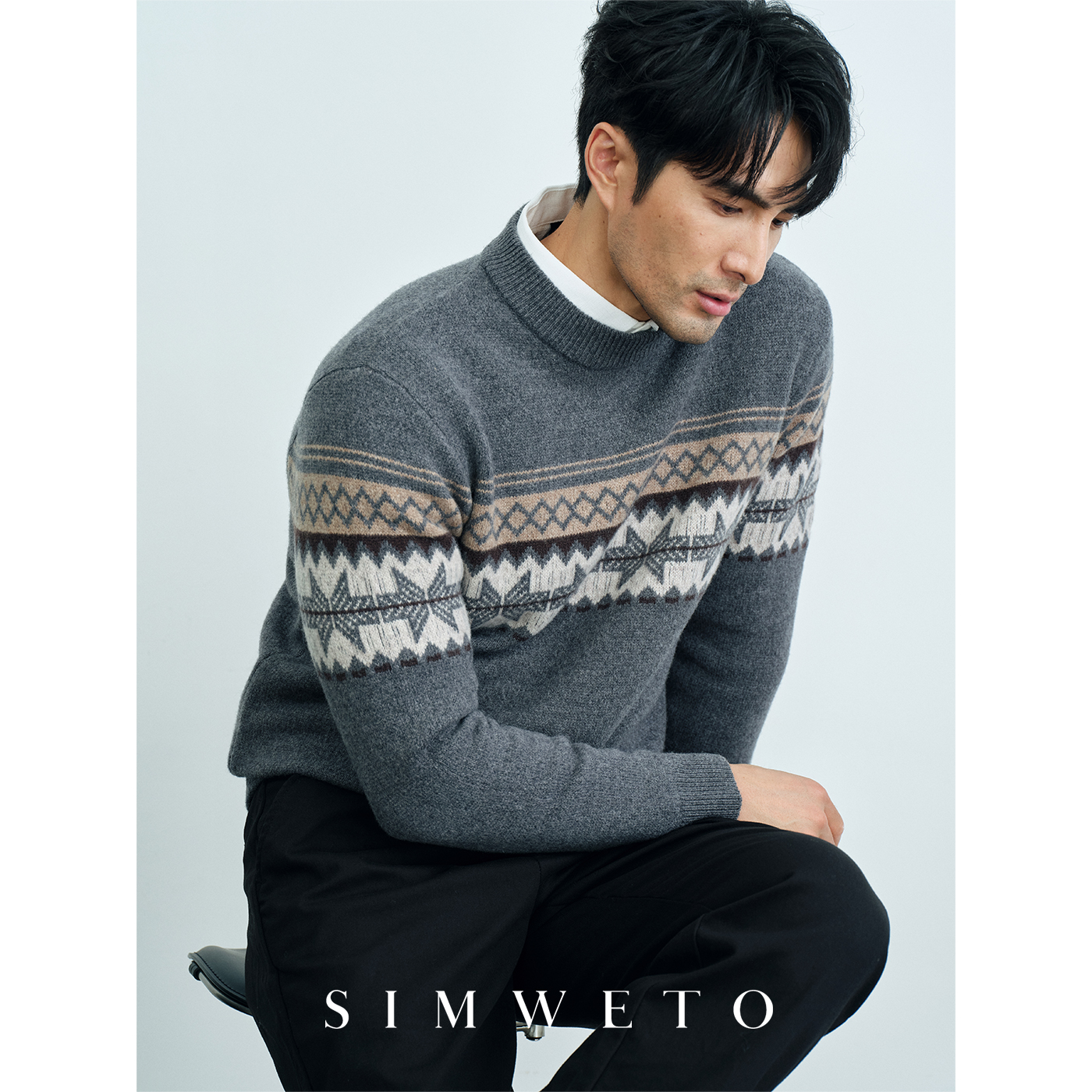 【100%绵羊毛】费尔岛毛衣男