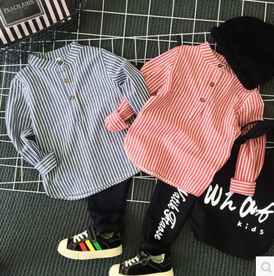 Chemise enfant à manche longue en coton - Ref 2084394 Image 1