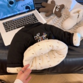 儿童外套春秋冬婴儿保暖幼儿1岁3外出棉服男女童加绒冬装 宝宝衣服