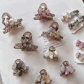 gao品质 醋酸小狗狗小抓夹韩系可爱水钻发卡前额碎发侧边夹刘海夹