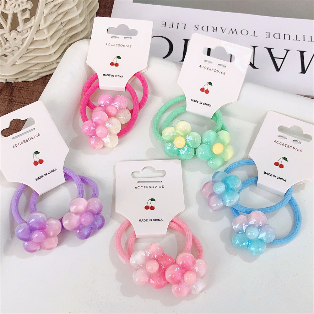 韩版儿童渐变色甜美发绳 女童可爱花朵扎头发皮筋头绳发饰品,童装/婴儿装/亲子装,发饰,淘宝优惠券,粉丝福利购,淘宝优惠卷