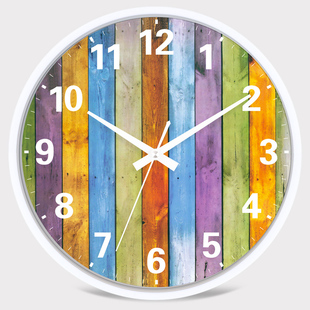 包邮时尚简约挂钟客厅卧室办公室时钟静音卡通现代创意挂表石英钟