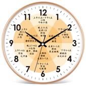 中医馆装 饰挂钟理疗养生馆时钟十二时辰钟表子午流注艾灸店