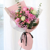 广州同城送花小花束送闺蜜毕业鲜花小花束单只红玫瑰康乃馨向日葵