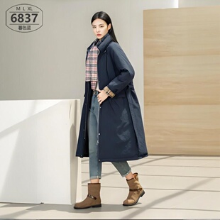 翻新加工定制斗篷款羽绒服九成品女中长款面包服宽松加厚半成品
