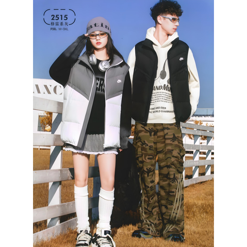 【九成品翻新加工定制】男短款马甲羽绒服外套加厚防风防寒半成品