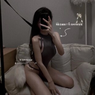 98k女友性感开叉开档泳衣捆绑套装 情调黑丝趣味情侣制服内衣女