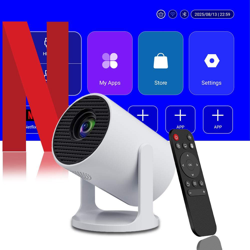 跨境新款迷你投影仪短焦安卓充电宝供电家用办公高清便携投影机