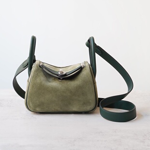 羊猄皮林迪医生包真皮单肩复古mini19cm小众通勤斜挎包美拉德女包