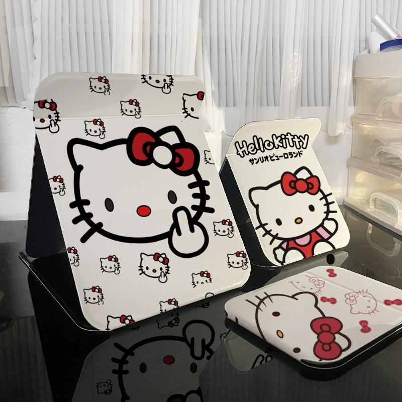 镜子凯蒂猫卡通折叠化妆镜可爱学生宿舍台式家用办公补妆镜女生kt