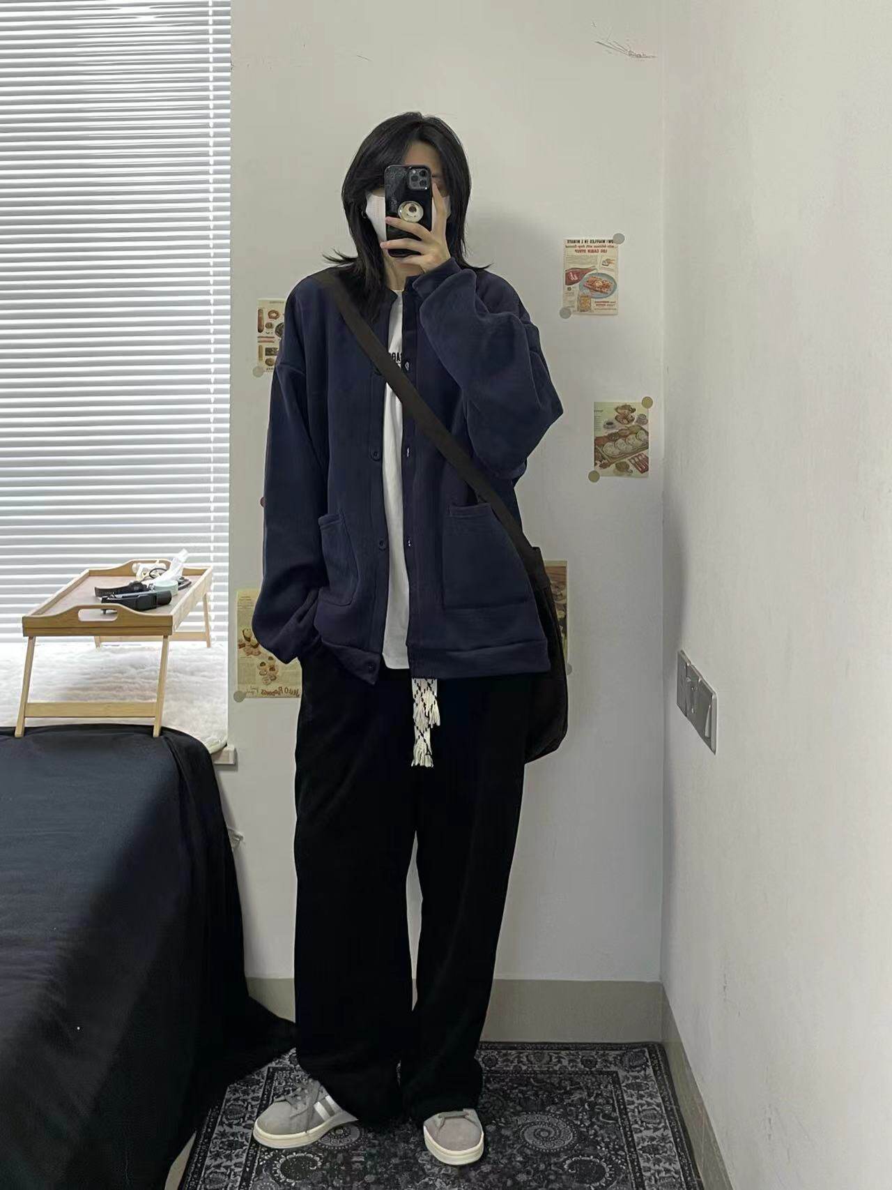 HALF H灯芯绒长裤秋冬款日系复古男女垂感直筒宽松复古做旧