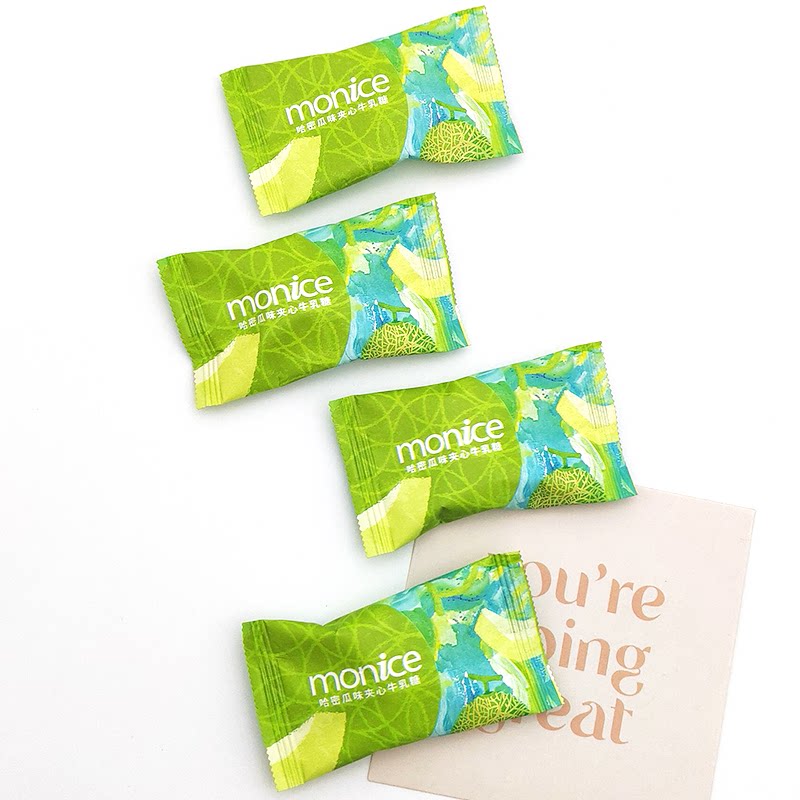 MONICE茉奈哈密瓜味夹心硬糖休闲零食糖果散装结婚高颜值喜糖批发