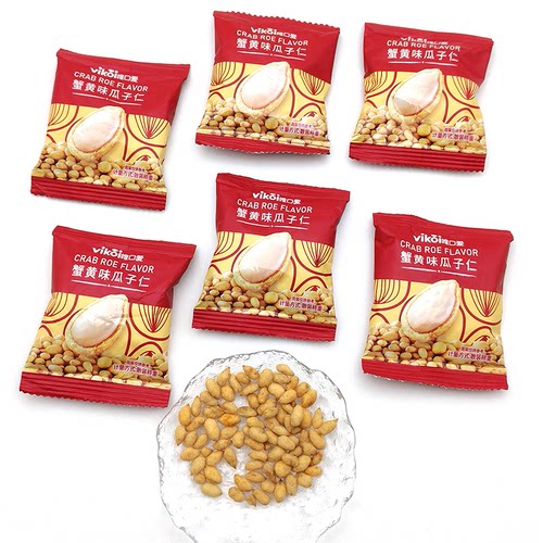VIKOI唯口爱蟹黄味瓜子仁结婚订婚伴手礼办公室休闲零食散装