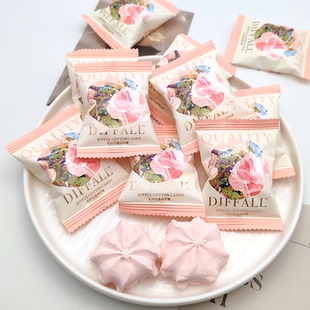 DIFFALL花开见喜棉花糖喜糖结婚高颜值伴手礼散装休闲零食批发