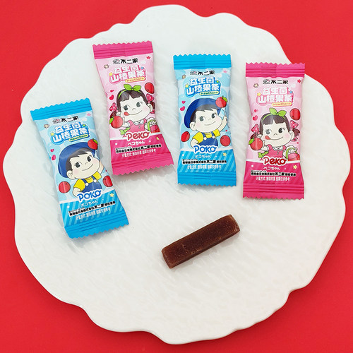 不二家益生菌山楂果条喜糖休闲零食周岁伴手礼儿童小学生零食散装