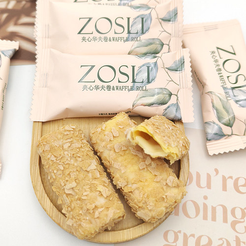 英国ZOSLI佐斯里夹心华夫卷结婚喜饼休闲零食散装饼干下午茶点心
