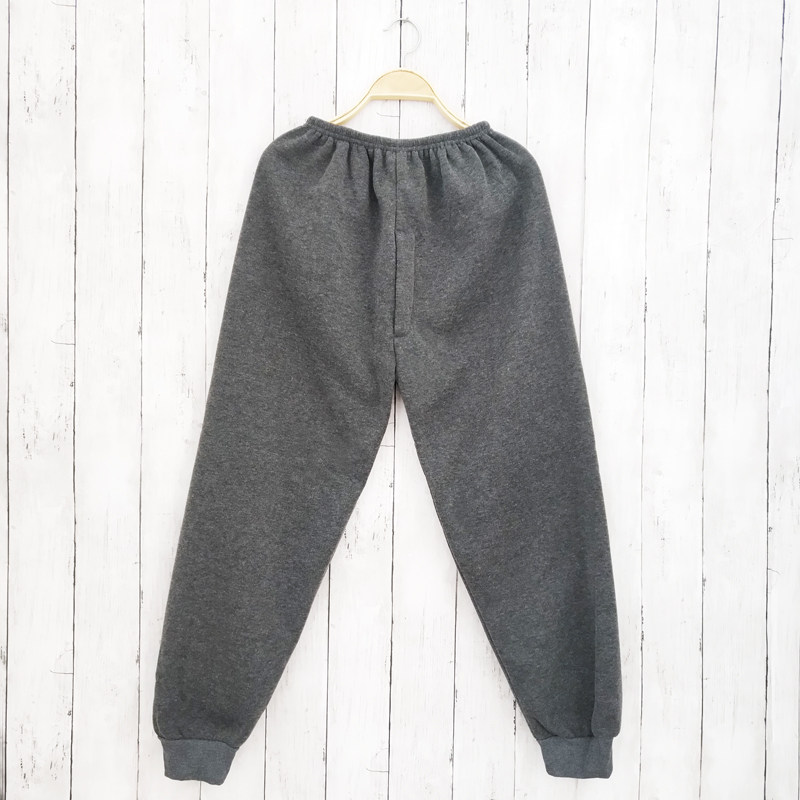 男士睡裤家居裤中老年人秋裤中年人男睡裤宽松保暖爸爸裤子秋冬季