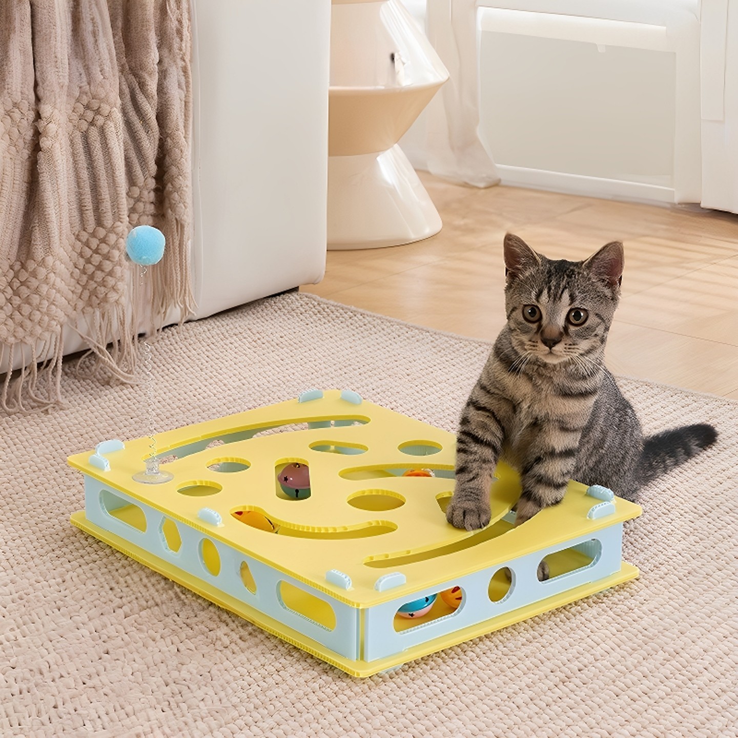 猫咪掏掏乐迷宫造型声音玩具逗猫棒铃铛猫咪用品自嗨解闷宠物用品