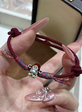 足银999财神爷本命年转运手链