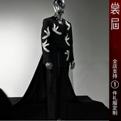 裳届Design 订定制 原创高级感外套主播新款 银雀玄裳 男团西服装