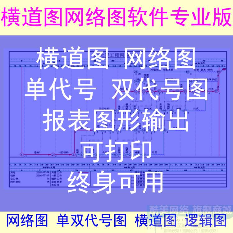 施工进度计划编制软件正版网络图单双代号横道图项目超级绘制管理 商务/设计服务 设计素材/源文件 原图主图