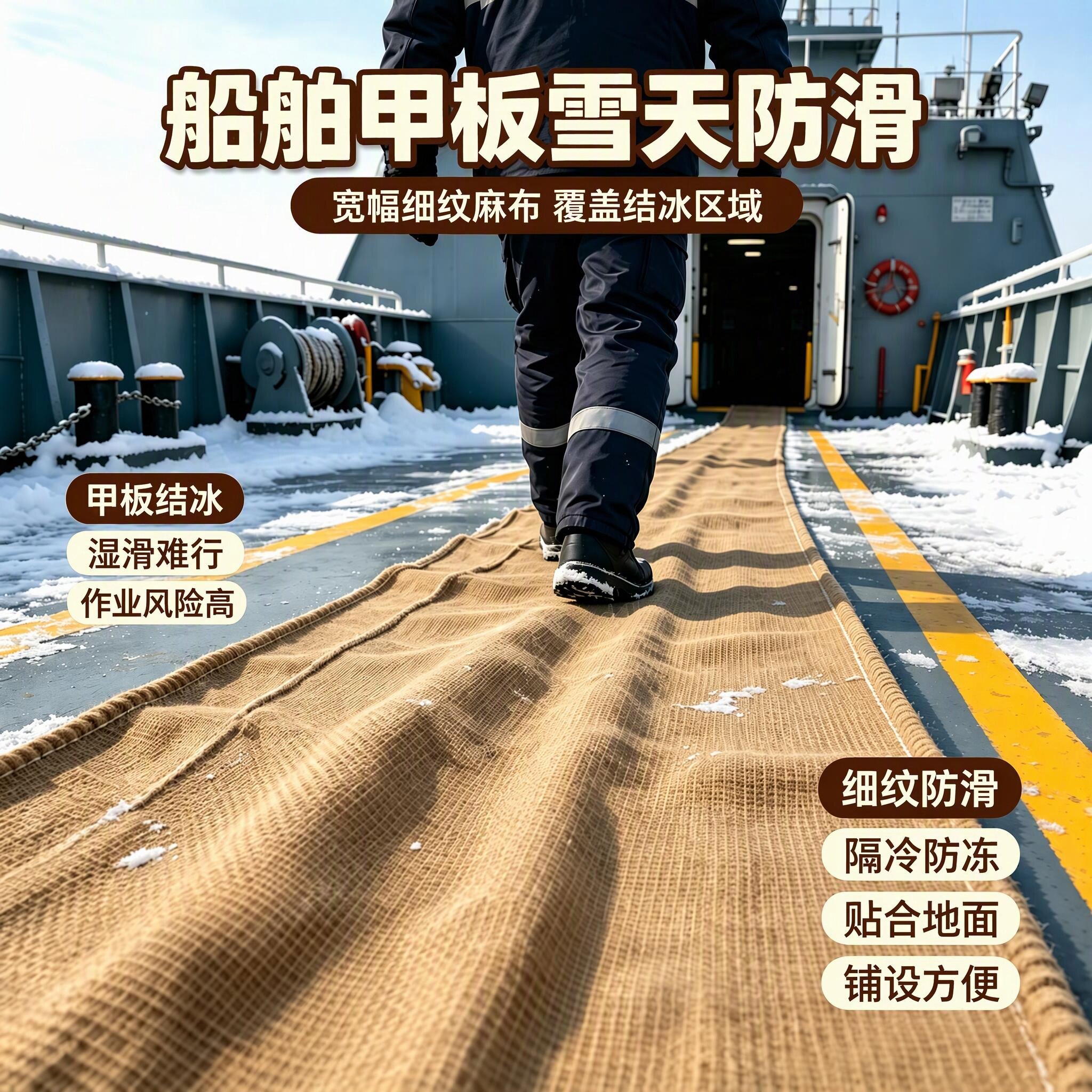 船舶甲板部防滑麻袋老式麻袋粮食麻袋楼梯防滑铺路麻袋防汛麻包袋