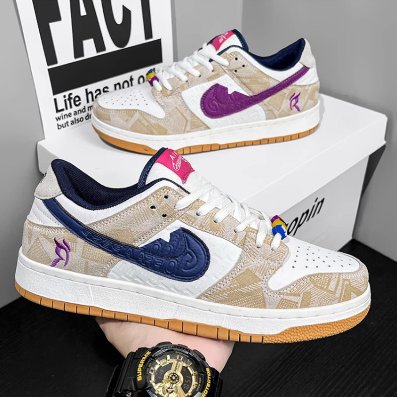 中大童新款儿童板鞋莆田运动鞋鸳鸯白紫男生鞋子男童真皮百搭学生