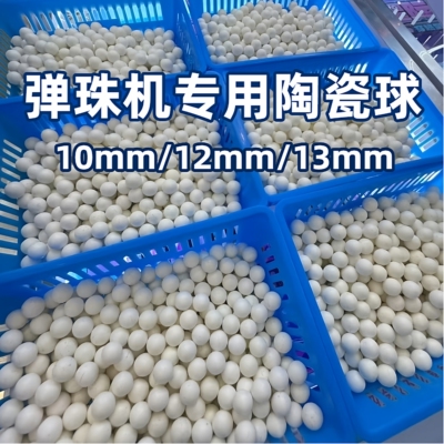 弹珠机弹珠10mm12mm13白色陶瓷珠