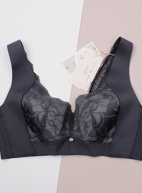黛安芬Florale醇静天香大胸显小薄杯内衣女收副乳文胸11R1922
