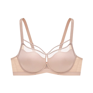曼妮芬大胸显小无痕轻薄内衣女舒适软钢圈大杯防凸点胸罩20840577
