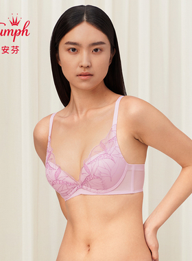 黛安芬正品水盈天堂鸟新款女小胸性感深V聚拢软钢圈文胸16-8936