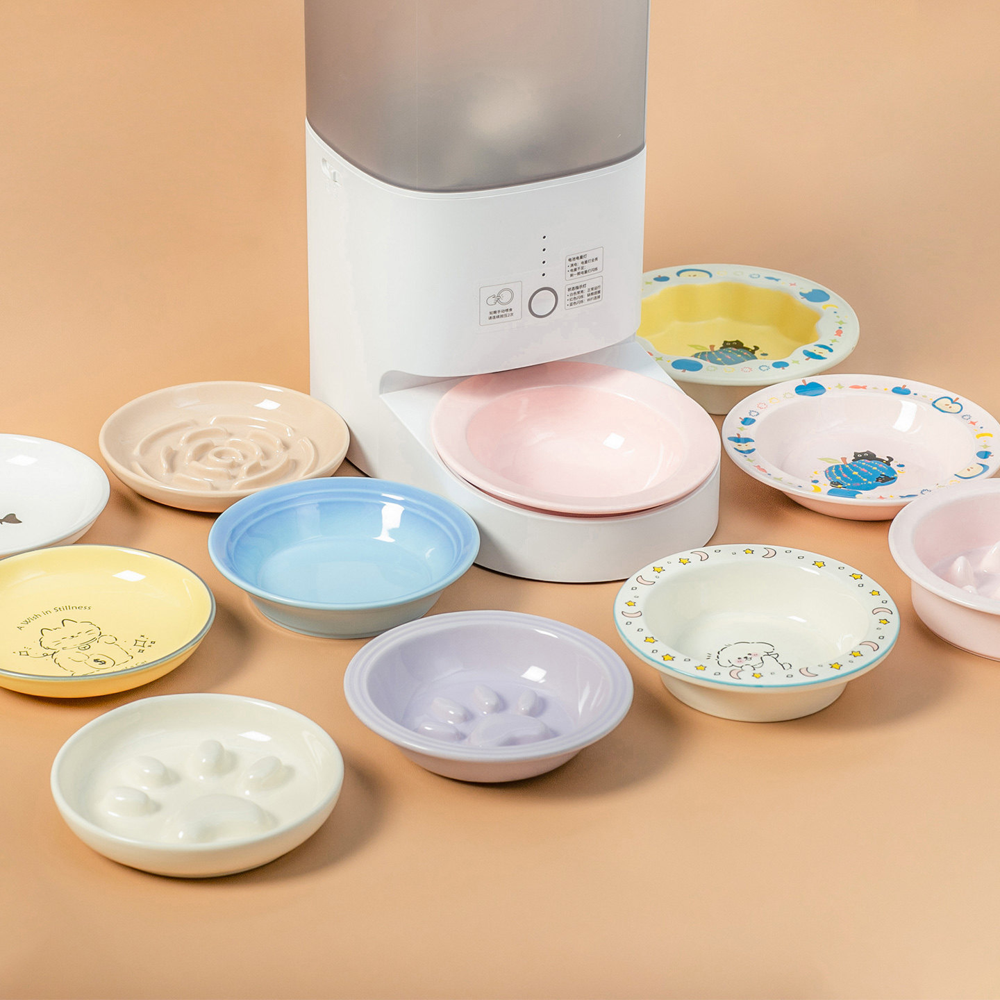 Mia pet适用自出粮器陶瓷宠物碗猫狗碗慢食碗粮盘可爱多款式碗,宠物/宠物食品及用品,猫狗碗/慢食碗,淘宝优惠券,粉丝福利购,淘宝优惠卷