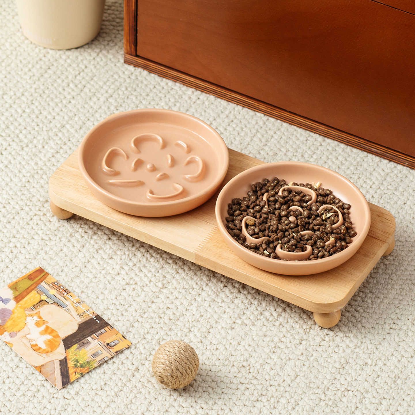 Miapet四叶草造型陶瓷慢食盘